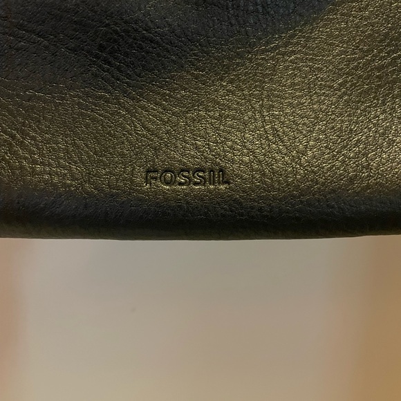 Fossil Black Multicolor Leather & Fur Bag Shoulder Strap Backpack Crossbody. - Picture 3 of 11